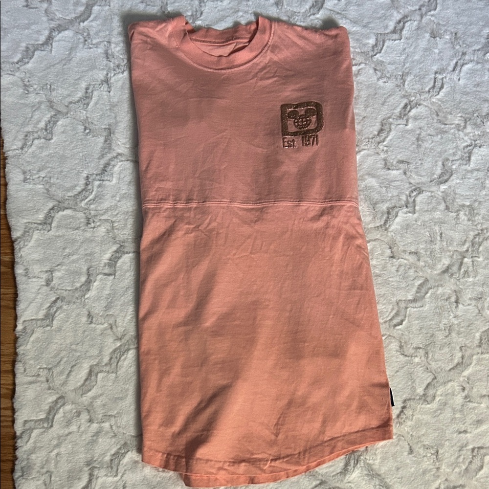Disney spirit jersey , peach with gold glitter